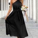  Love Kuza One Shoulder Pleated Maxi Dress