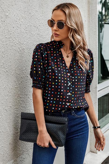 Love Kuza Whimsy Dot Blouse