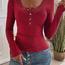  Love Kuza Lace Elegance Ribbed Top