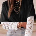  Love Kuza - Lace Layered Contrast Top