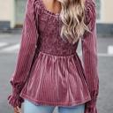  Love Kuza Velvet Peplum Top