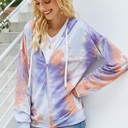  Love Kuza Tie Dye Zip Up Hoodie