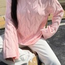  Love Kuza Cozy Waves Cable Knit Sweater