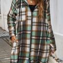  Love Kuza Plaid Hooded Comfort Shirt Jacket