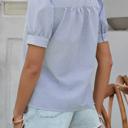  Love Kuza Ruffle Charm Seersucker Blouse