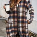  Love Kuza Plaid Hooded Comfort Shirt Jacket