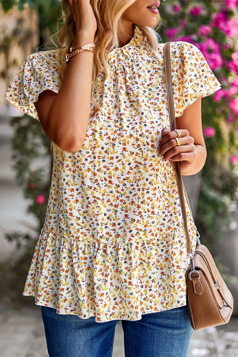 Love Kuza Bloom Ruffle Charm Blouse