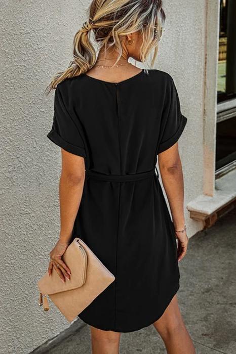 Love Kuza Casual Chic Button Back T-Shirt Dress