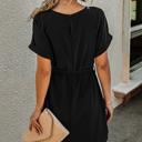  Love Kuza Casual Chic Button Back T-Shirt Dress