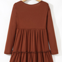  Love Kuza - Cinnamon Spice Tiered Babydoll Dress