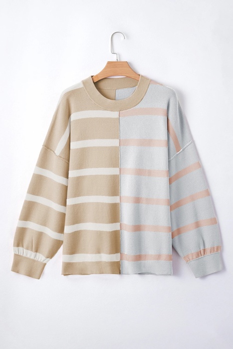 Love Kuza - Sandstone Harmony Stripe Knit Top