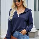  Love Kuza Cotton Mix Vneck Hoodie Top
