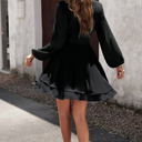  Love Kuza Wrap Front Tiered Ruffled Dress