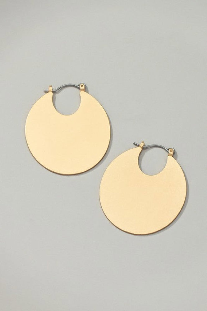 Very Carrot Clean metal disk earrings