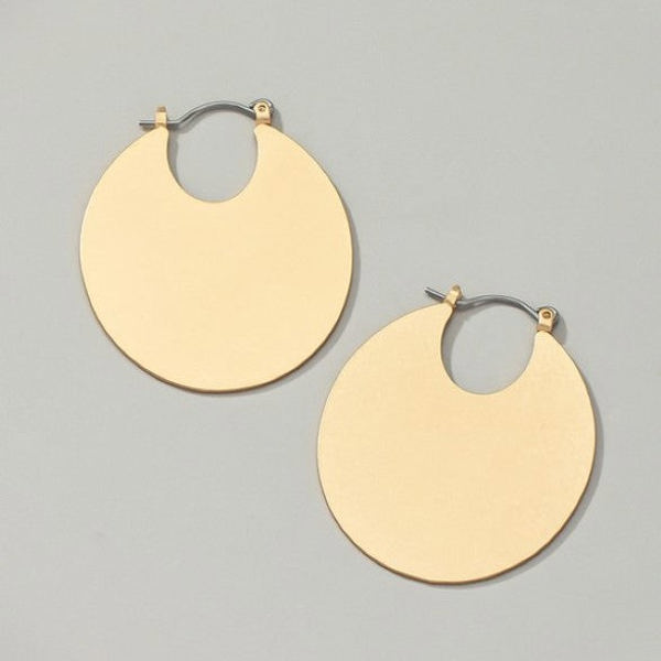 Very Carrot Clean metal disk earrings