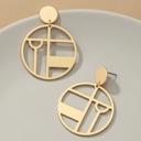  Very Carrot Geo shape metal cut out drop earrings