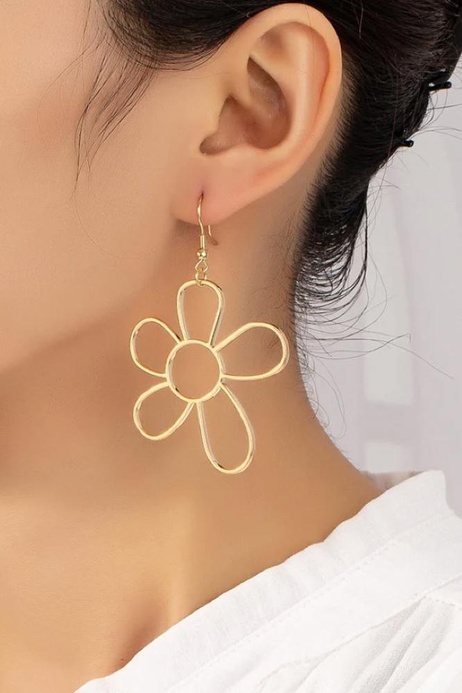 Very Carrot Cutout daisy flower drop earring