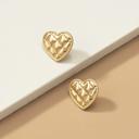  Very Carrot Checker heart stud earrings