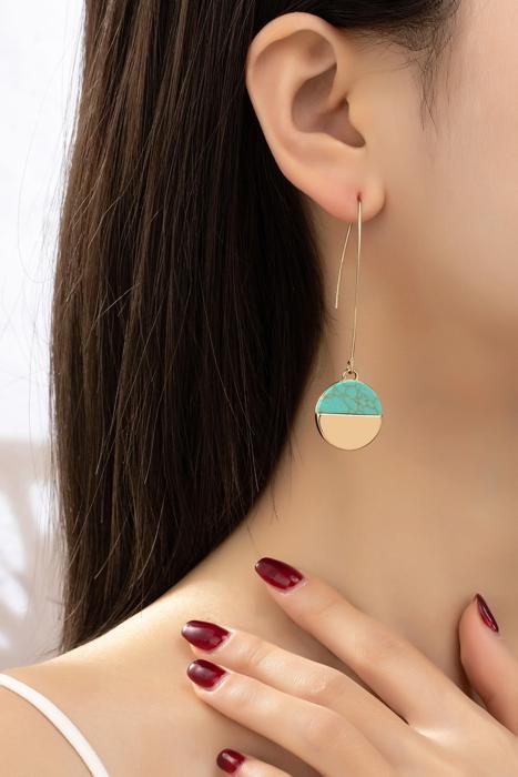 Very Carrot Stone Arc Drop Earrings