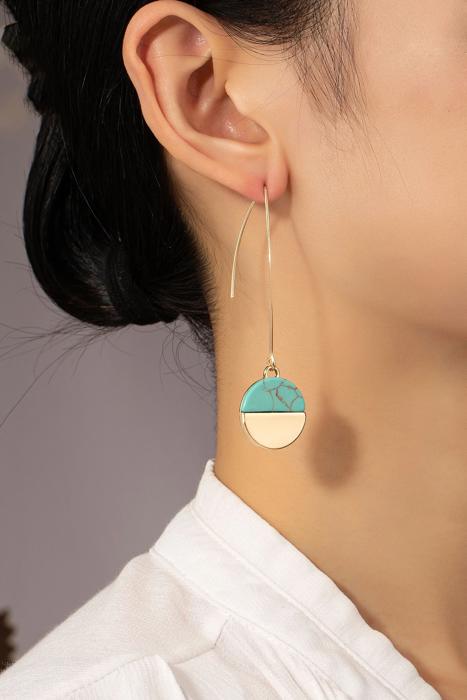 Very Carrot Stone Arc Drop Earrings