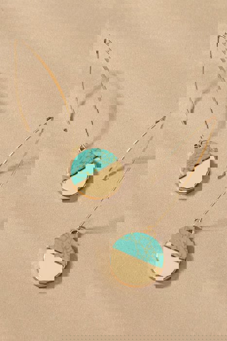 Very Carrot Stone Arc Drop Earrings