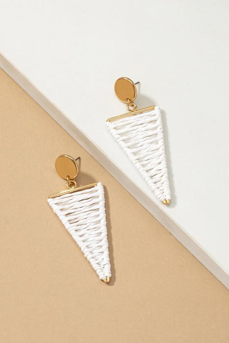 Very Carrot Breezy Raffia Triangle Drops