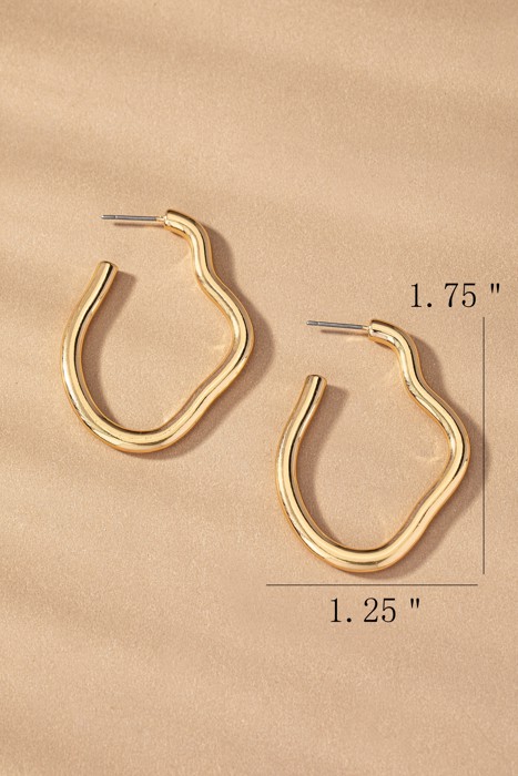 Very Carrot Abstract Elegance Hoop Earrings