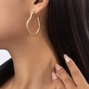  Very Carrot Abstract Elegance Hoop Earrings