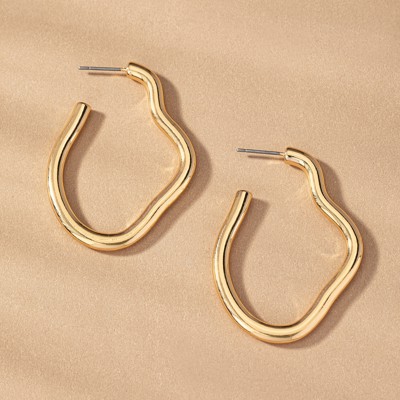 Very Carrot Abstract Elegance Hoop Earrings