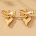  Very Carrot Heartfelt Bow Drop Earrings