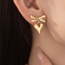  Very Carrot Heartfelt Bow Drop Earrings