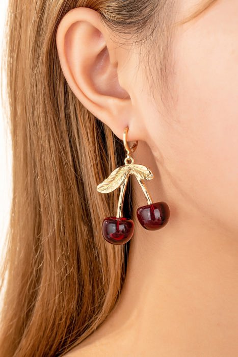 Very Carrot Scarlet Cherry Drop Earrings