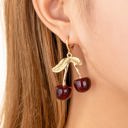  Very Carrot Scarlet Cherry Drop Earrings