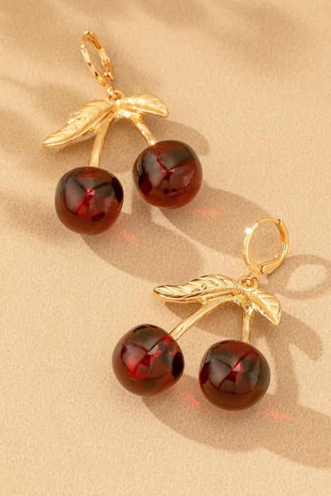 Very Carrot Scarlet Cherry Drop Earrings