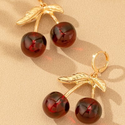 Very Carrot Scarlet Cherry Drop Earrings