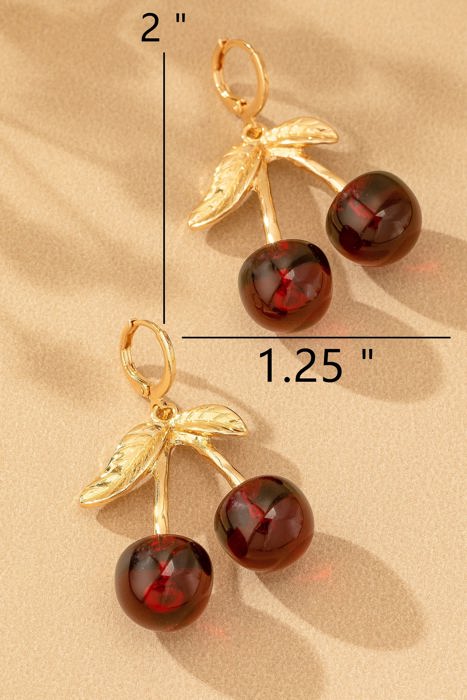 Very Carrot Scarlet Cherry Drop Earrings