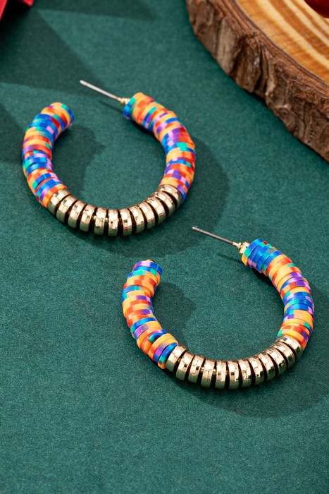 Very Carrot Kaleidoscope Charm Hoop Earrings