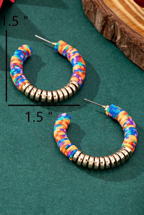 Very Carrot Kaleidoscope Charm Hoop Earrings