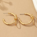  Very Carrot Brass Bow Hoop Earrings