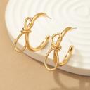  Very Carrot Brass Bow Hoop Earrings