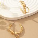  Very Carrot Brass Bow Hoop Earrings