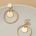  Very Carrot Sandblast Hoop Charm Earrings