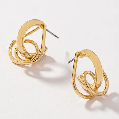 Very Carrot Interlace Wire Hoop Earrings