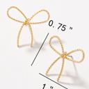  Very Carrot Diamond Cut Brass Bow Earrings