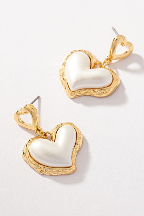 Very Carrot Luminous Heart Drop Earrings