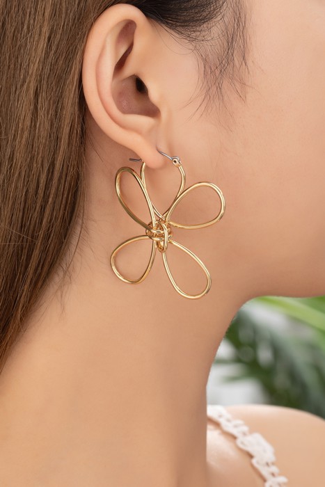 Very Carrot Blossom Hoop Drop Earrings