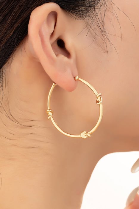 Very Carrot Knotted Grace Hoop Earrings