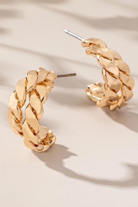 Very Carrot Braided Double Hoop Earrings