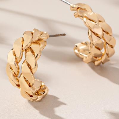 Very Carrot Braided Double Hoop Earrings
