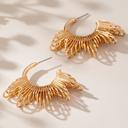  Sunburst Wire Hoop Earrings